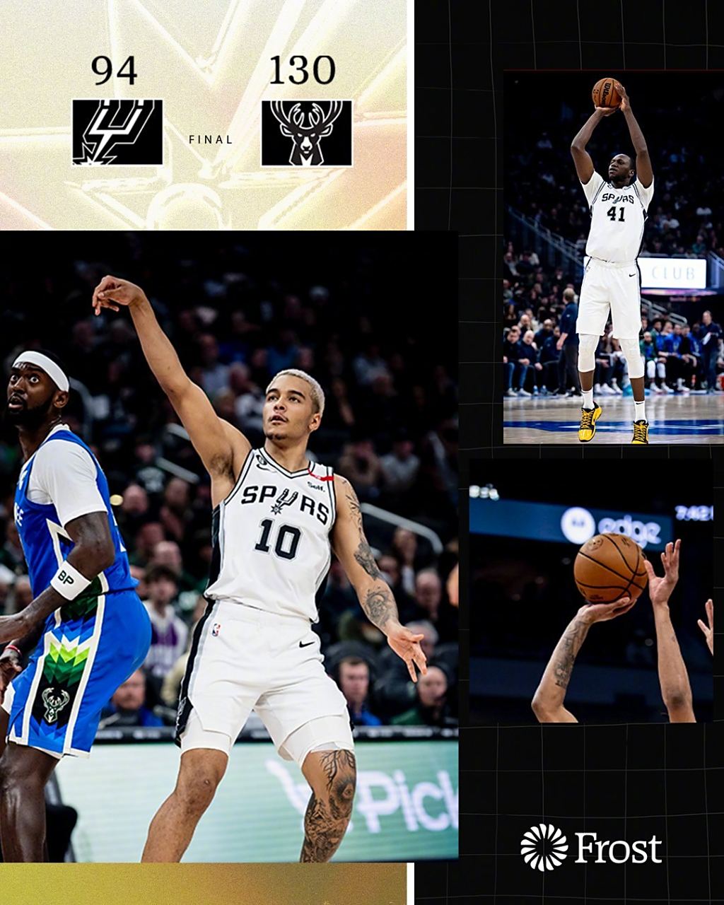 马刺大胜雄鹿，气势如虹